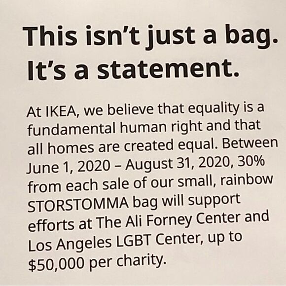 Ikea Rainbow Bag STORSTOMMA Limited Edition Pride Shopping Tote Extra Large XL - Picture 4 of 6